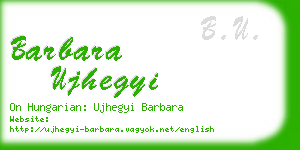 barbara ujhegyi business card